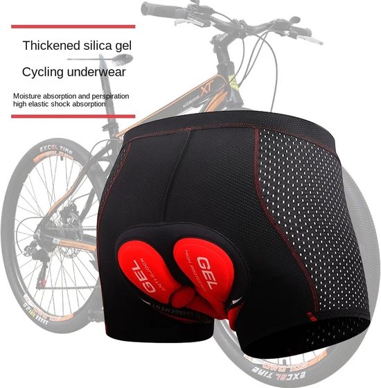 Fietsbroek met 3D Gel Zitkussen - Ademend & Schokdempend Ondergoed voor