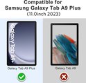 Samsung Galaxy Tab A9 Plus (links) vergeleken met Samsung Galaxy Tab A8 (rechts).
