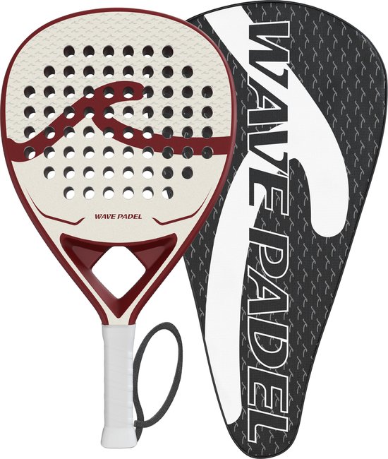 Padel Racket van WAVE PADEL® - 100% Carbon - Inclusief Padeltas - Voor mannen...