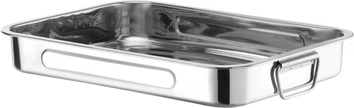 Bol.com HENDI Diepe braadslede met handgrepen – 430x310x60 mm – roestvrij staal – oven- en vaatwasserbestendig aanbieding