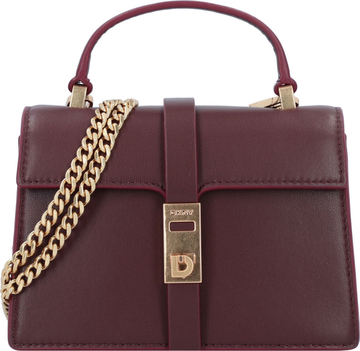 DKNY Leren Handtas Schoudertas Alora Crossbody Bag Garnet (rood)paars