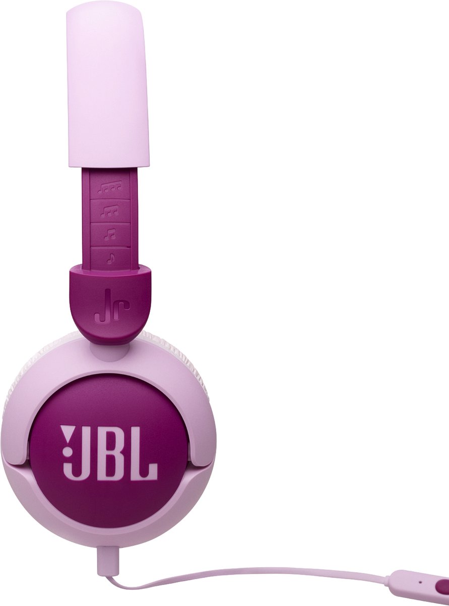 JBL JR 320 - Kinderkoptelefoon - Bedrade Koptelefoon Kind - 85 dB Veilig Volume - On-ear - Met Microfoon - 3.5 mm Jack - Voor School & Tablet - Roze Paars – foto 7