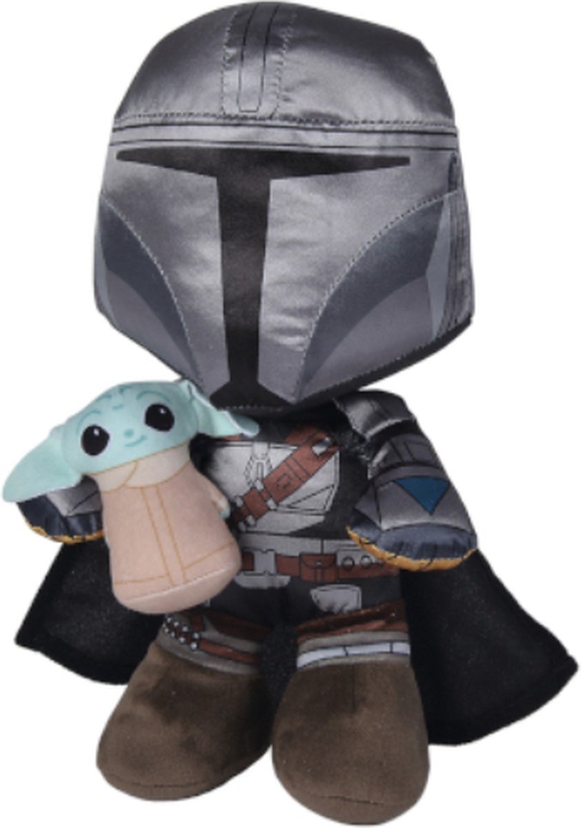 Star Wars The Mandalorian + Mini Baby Yoda Pluche Knuffel 30 cm {Disney Star-Wars Plush Toy Grote Yoda Chewbacca Storm Trooper Darth Vader Luke Skywalker Speelgoed knuffeldier knuffelpop knuffels voor kinderen jongens meisjes}