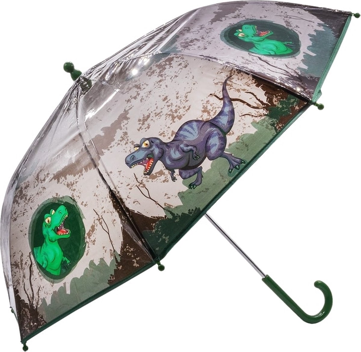 Transparant Dinosaurus koepelparaplu