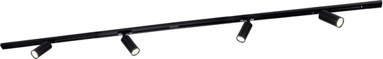 Foto: Modern 1 fase railsysteem 3 meter met liam spots met gouden detail