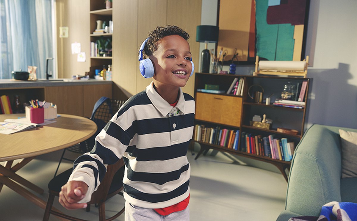JBL JR 320BT - Draadloze Kinderkoptelefoon - Koptelefoon Kind - Bluetooth - Veilig Volume 85 dB - On ear - Kinder Hoofdtelefoon met Microfoon - 50 uur batterij - Voor Tablet, Laptop, School & Online Les - Turquoise — afbeelding 5