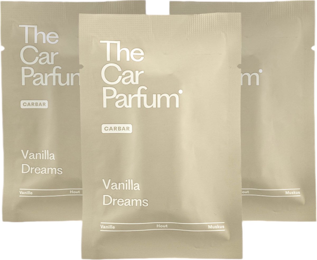 Goedkoopste The Car Parfum Auto Parfum - 3 Navullingen - Auto Geur - The CarBar - Auto Geurverfrisser - Vanilla Dreams Refill
