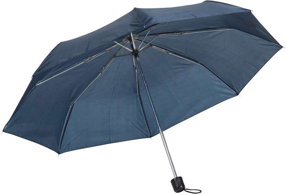 Opvouwbare mini paraplu donkerblauw 96 cm - Voordelige kleine paraplu - Regenbescherming