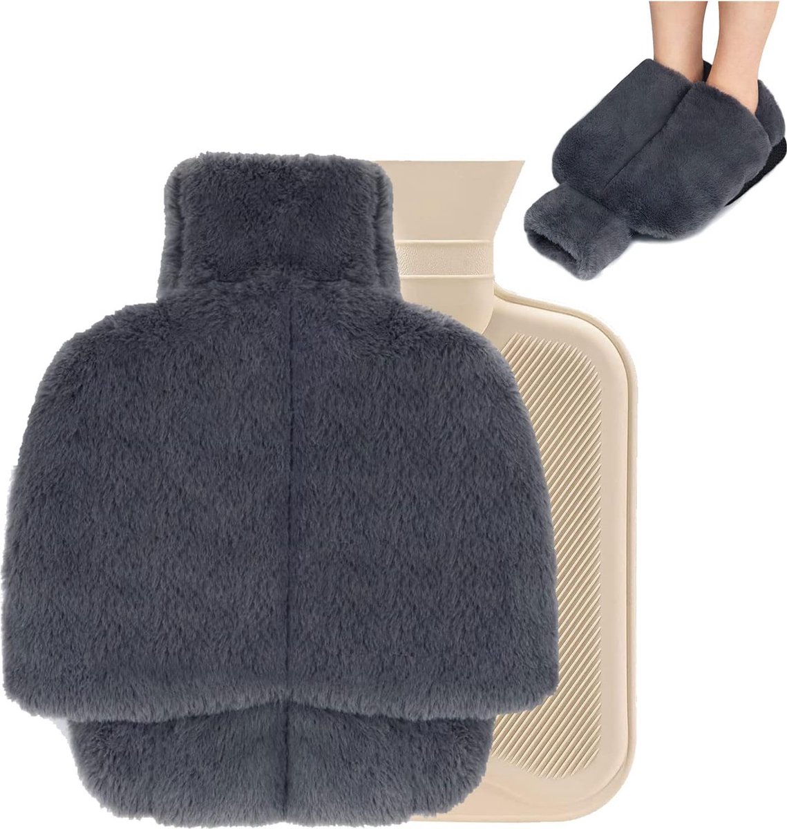 Goedkoopste Inovra ® Voetverwarmer Warmwaterkruik 2L - Voetenwarmer Zonder Elektriciteit voor Mannen en Vrouwen