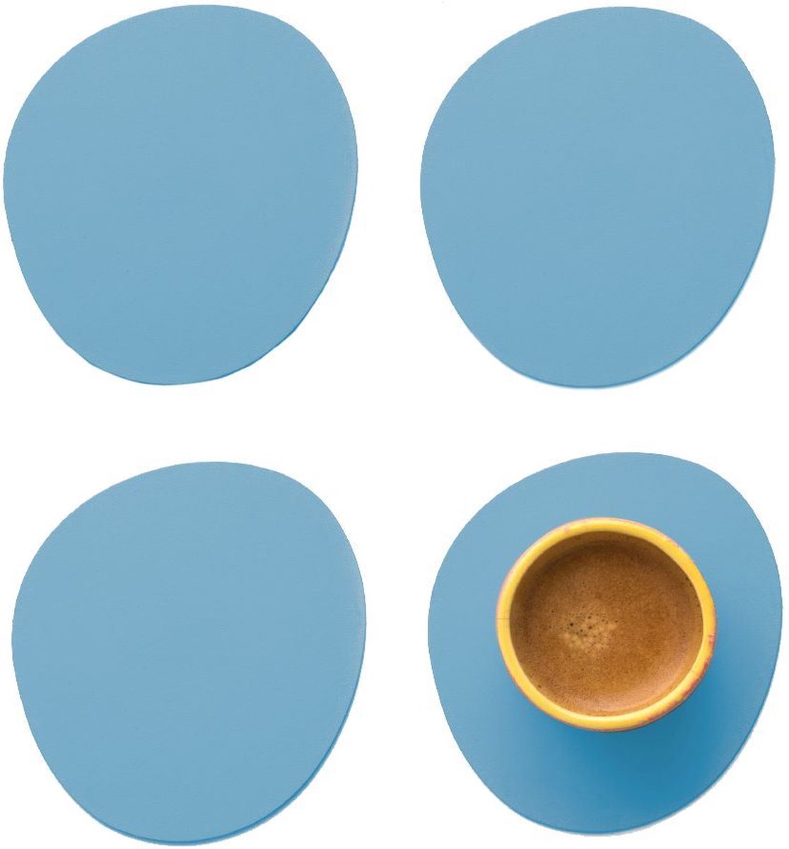 Vacavaliente - Home Accents Ruca Stone Coasters (x4) Morning Blue