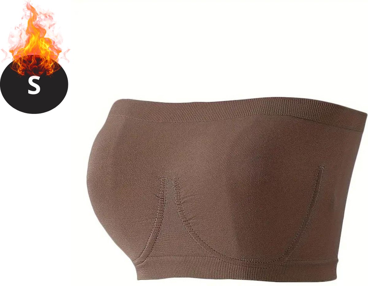 Livano BH Zonder Beugel - Zonder Bandjes - Push-up Bh's - Comfort Beha - Comfortabel - Sterk - Bruin