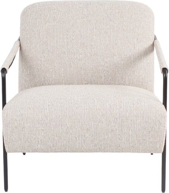 chairus Linen Armchair for Living Room Upholstered Tub Chair Single Occasion Accent Chair with Metal Legs (Beige