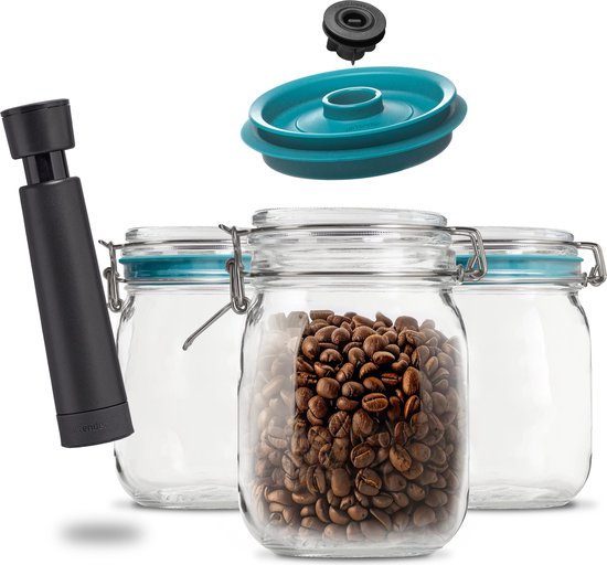 Foto: Kilner airtender vacu m weckpotten set 1 0l 3 stuks met vacu mpomp 5x langer vershouden sneller fermenteren inmaken nu met gratis pomp