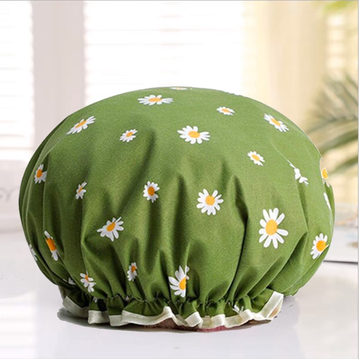 Goedkoopste CHPN - Douchemuts - Douchemuts met bloemenprint - Bloemen - Groen - - Douchekapje - Bloemetjes - Douche kapje - Douche cap - Douchecap - Douche muts - Shower cap - Dubbelzijdig