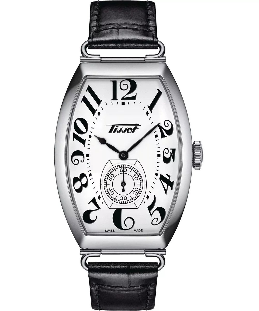 Tissot Heritage Porto T1285051601200 Horloge - Leer - Zwart - Ø 36.5 mm