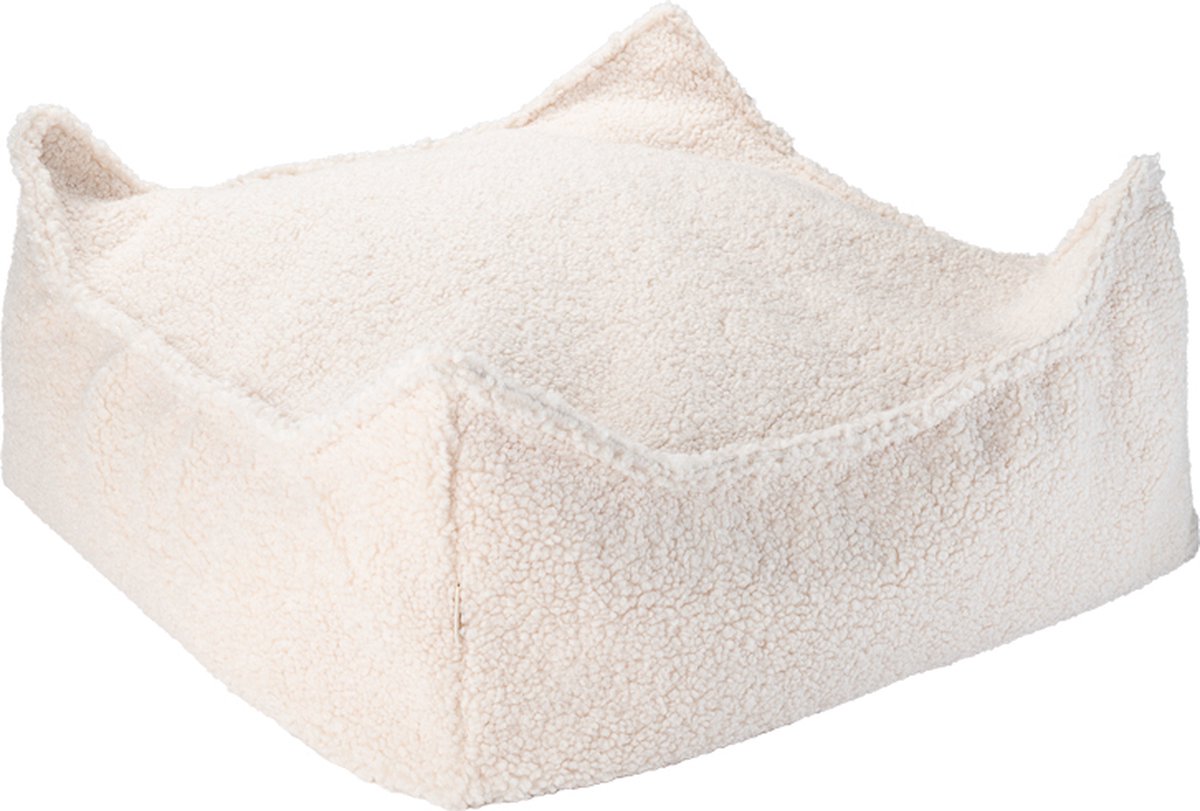 Wigiwama Teddy Square Ottoman / Poef - 80x70x50cm - Cream White