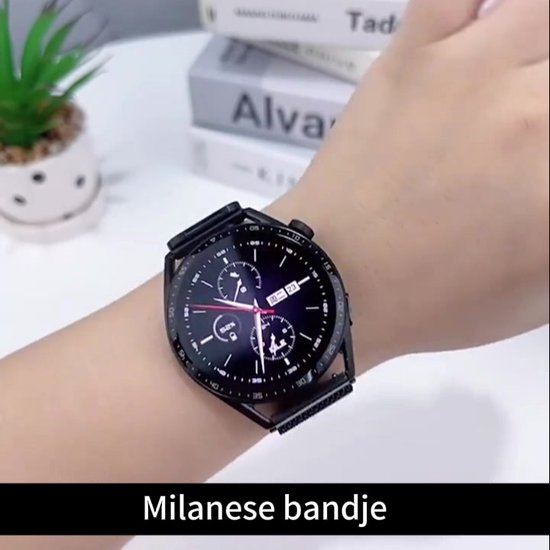 Smartwatch Milanees bandje 20mm - Roze Goud - Luxe Milanese Horlogebandje geschikt voor Samsung Galaxy Watch 7 / 6 / 5 / Pro / 4 / 3 / Active 2 - Polar Ignite / Unite – Huawei