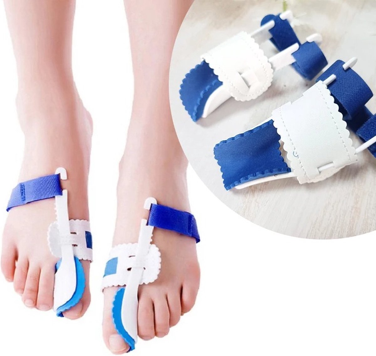 Goedkoopste WiseGoods Premium Teenspreider - Teencorrector Hallux Valgus - Teenspalk - Teen Brace - Voet Verzorging - Voetverzorging - 2stk