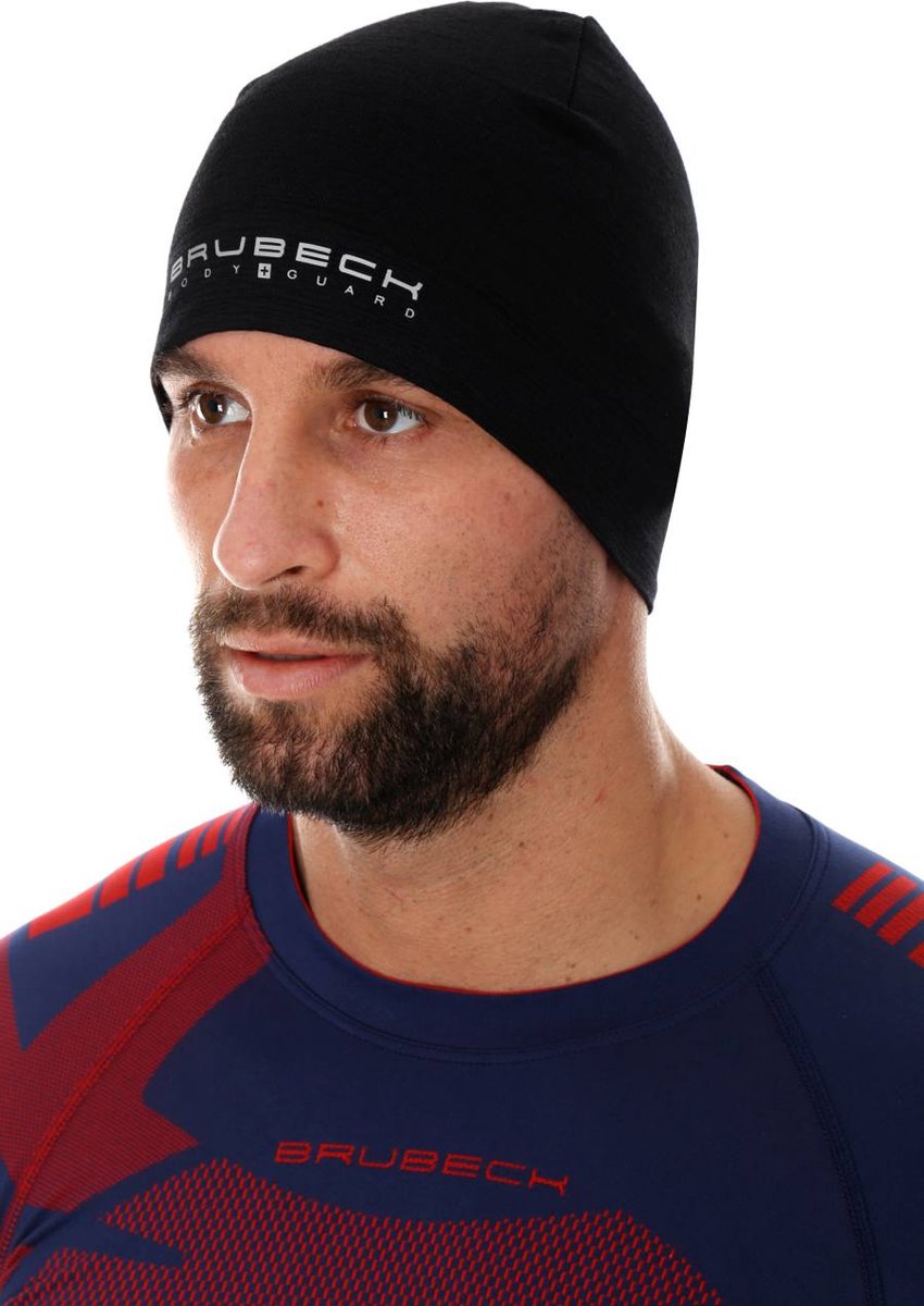 Brubeck Muts Beanie met Merino Wol Zwart