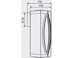 Soler & Palau, EBB-250N S badkamerventilator, 230V, doorsnede 100mm, 280 m³/u