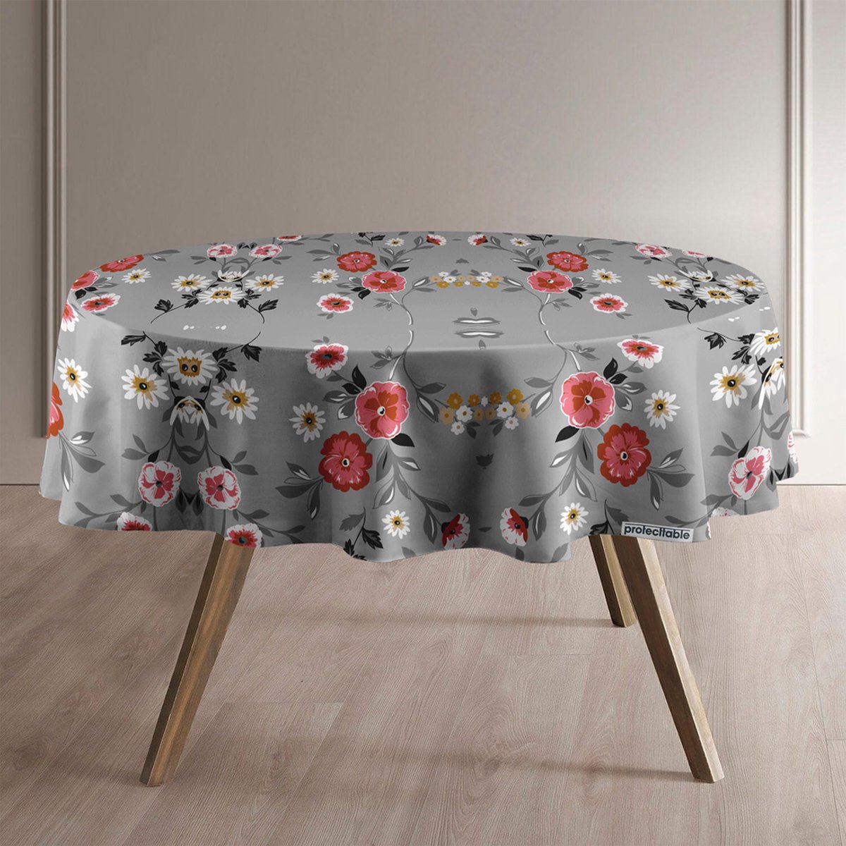 Protecttable - Rond Tafelzeil Betsy Ø138cm - Tafelkleed Afwasbaar - Kunststof