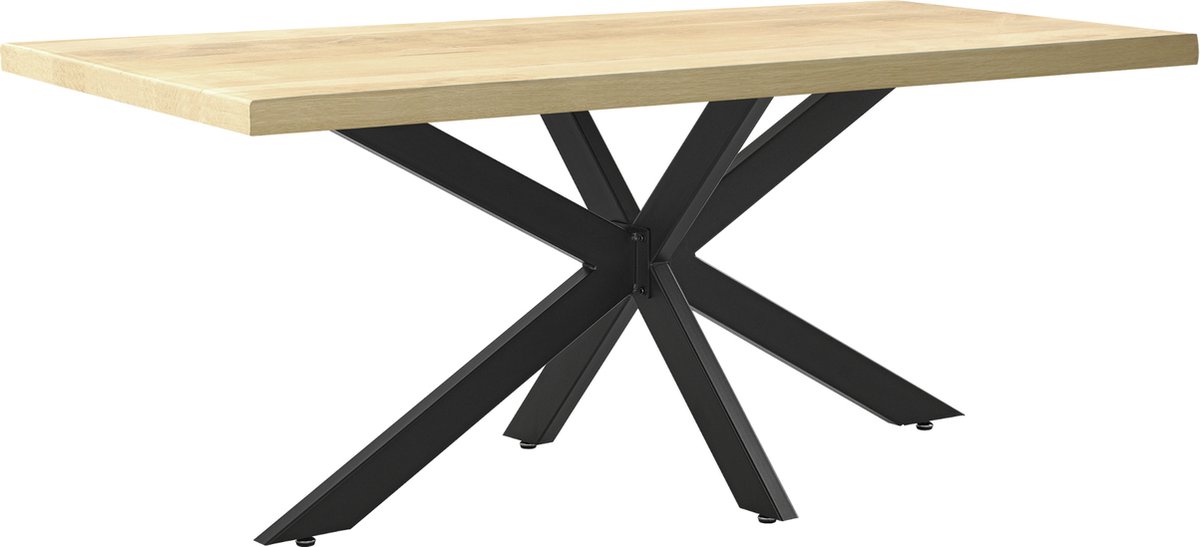 en.casa Stalen onderstel Oberau tafelpoot 85x85x71 cm zwart [en.casa]