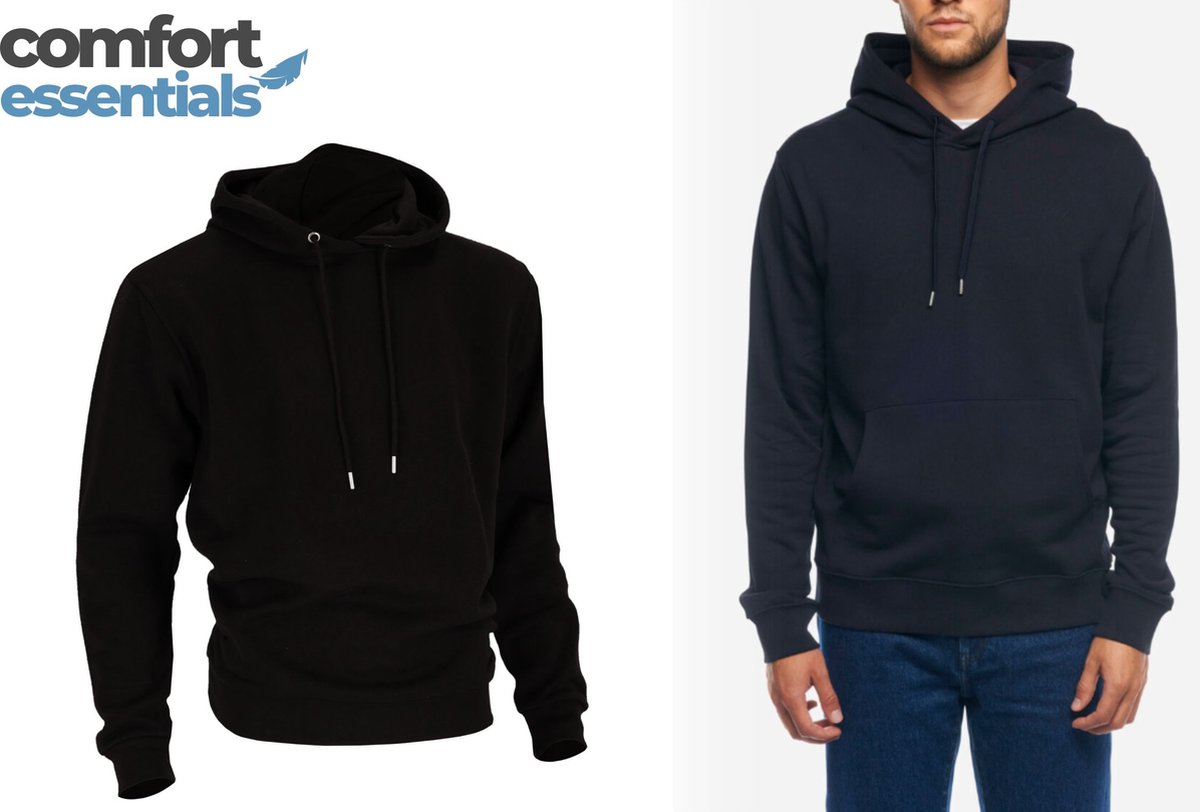 Comfort Essentials - Hoodie Heren - Zwart - XL - Sweater Heren - Trui Heren - Heren Trui - Hoodies Heren - Hoody - Joggingpak Heren - Trainingspak