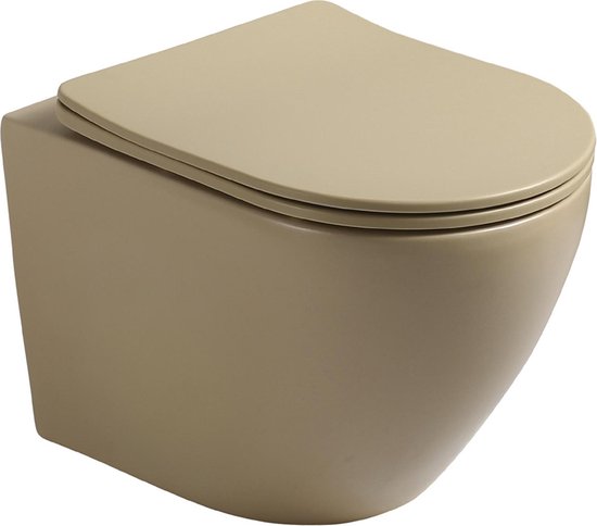 Mawialux hangend rimless toilet - Softclose zitting - Beige - Alaska