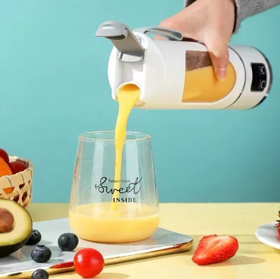 SunBuddy - Draagbare 450ml Juicer Blender met 12 Bladen in Wit - USB-Oplaadbaar, IJsbreker en Smoothie Cup voor Onderweg van SunBuddy — afbeelding 3