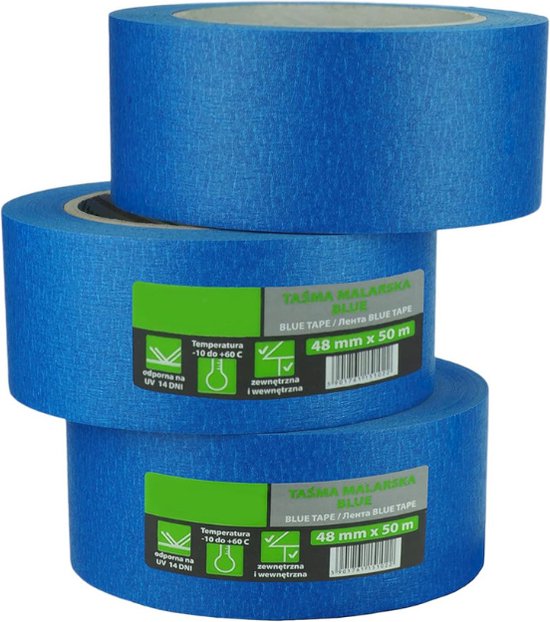 Afplakband 50m x 38mm – Voor Strak Schilderwerk