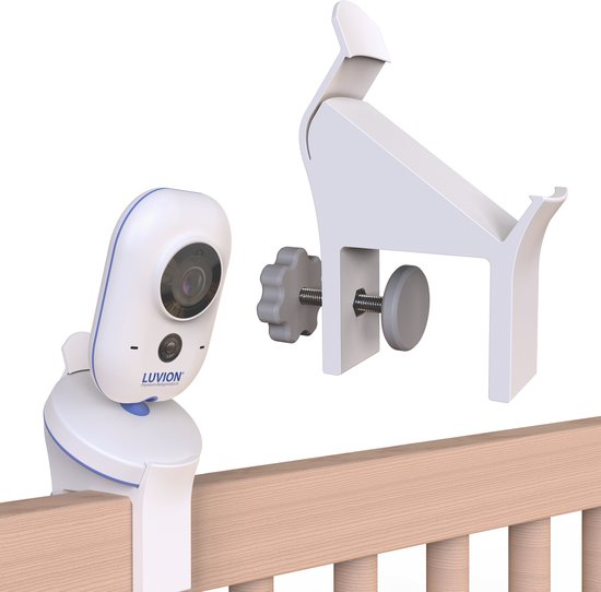 EIHI 1 stuks babytelefoonhouder, babycamerahouder, babymonitorhouder, camerahouder, compatibel met de meeste babyfoons voor kinderbed, ledikant, leuning, zwart, zwart, A