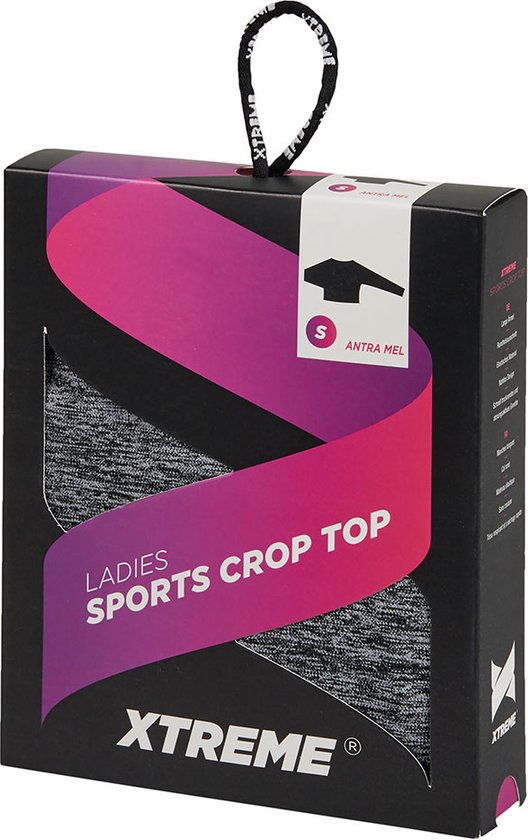 Xtreme - Ensemble de sport femme - Legging/Crop Top - Anthracite - XL - Leggings de sport - Crop top de Sport