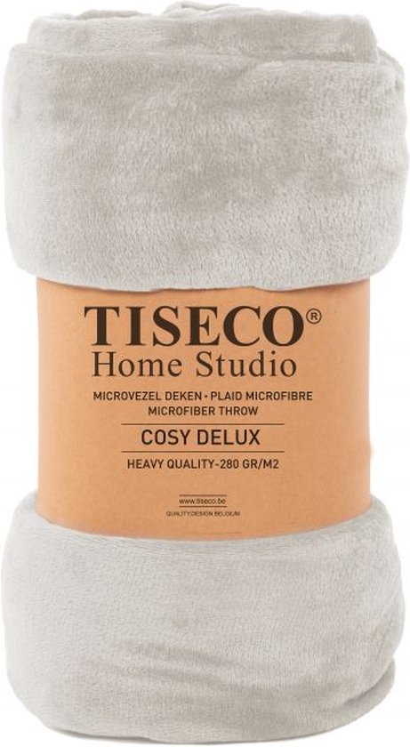 Tiseco Home Studio - Deken COSY DELUX - microflannel - 280 g/m² - 130x160 cm - Silver grey