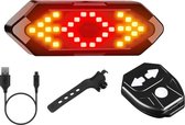 Fiets Knipperlichten / Richtingaanwijzers LED - Draadloos - Werkt op accu