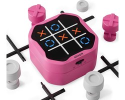 foto van GiiKER Tic Tac Toe Bolt Game - 3-in-1 draagbare puzzelgameconsole - Draagbare reisspel voor educatieve en geheugengroei - Fidgetspeelgoed bordspellen voor kinderen en volwassenen - Verjaardagscadeaus voor kinderen - elektronisch 3 op een rij spel