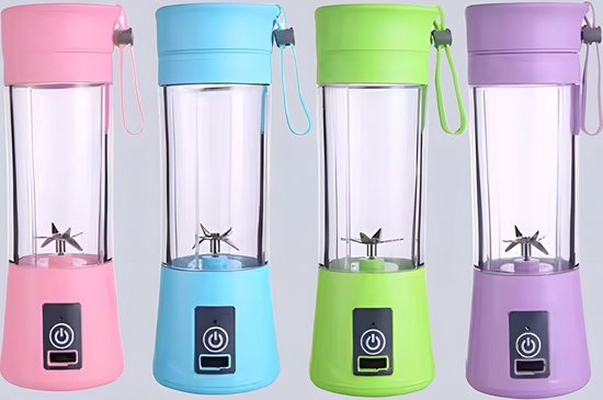 Mini Blender - Groen - Draadloos & Draagbaar - Smoothie Maker - Sapcentrifuge - Mini Juicer - Sap maker - Mini Mixer - USB Oplaadbaar - Vruchtensap - Cup - Fles - Reis - Portable van Merkloos — afbeelding 3