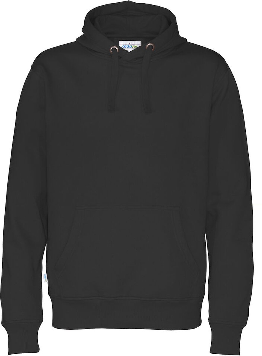 Cottover HOODIE MAN - GOTS GECERTIFICEERD 141002 - Zwart - XL