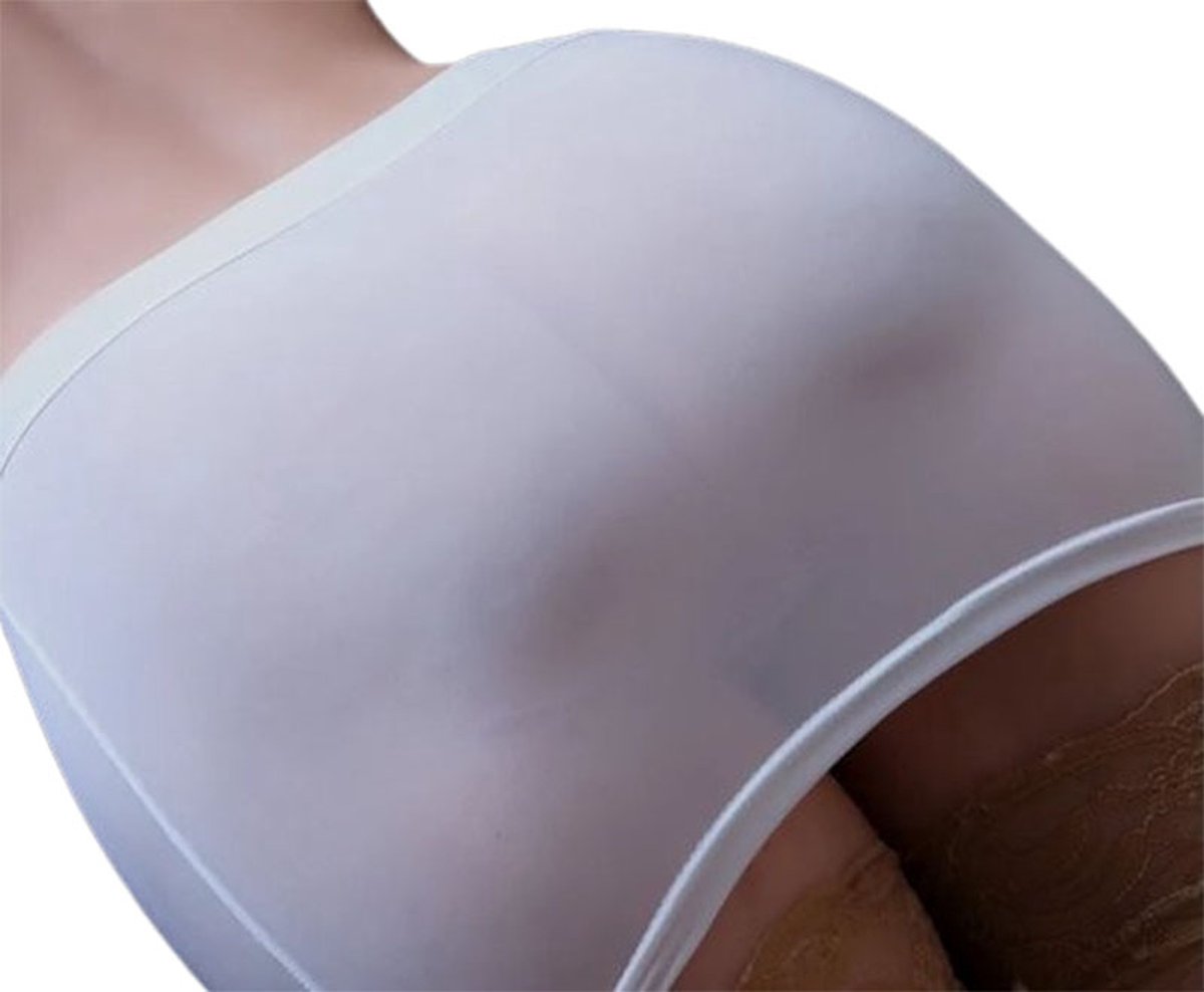 Goedkoopste Witte doorschijnende mini rok - One size - Doorzichtig - Erotische rok - Sexy - Transparant - Elastisch