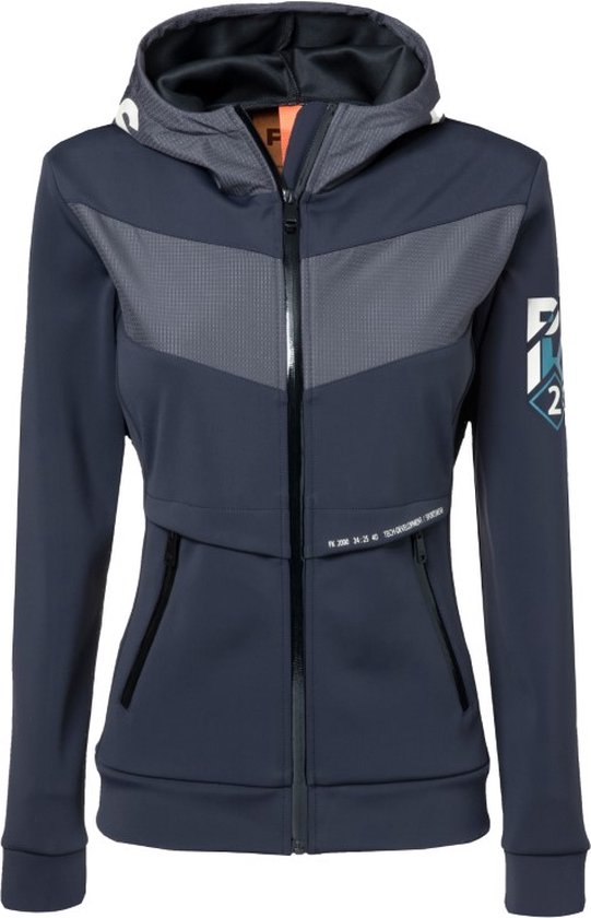 Softshell Jacket - Nastro - Capuchon - Ritszakken - Warme voering - Donkerblauw/Grijs - Charcoal - S/36
