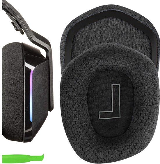Wzsipod Premium vervangende oorpad voor Logitech G733 draadloze headset, past ook op Logitech G935, G933s, G933, G635, G633, G335 Gaming Hoofdtelefoon, Oorkussen met Mesh Stof & Isolatie Schuim (grijs