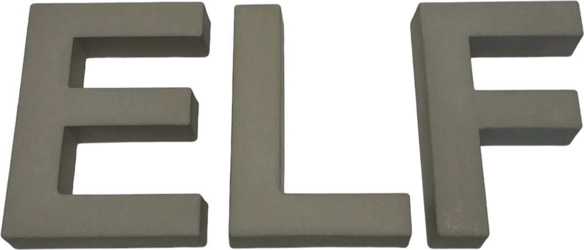 Betonnen letters. Huisnummer ELF 20 cm hoog