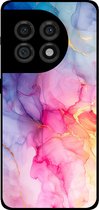 Smartphonica Telefoonhoesje Geschikt voor OnePlus 11 met marmer opdruk - TPU backcover case marble design - Regenboog geschikt voor OnePlus 11