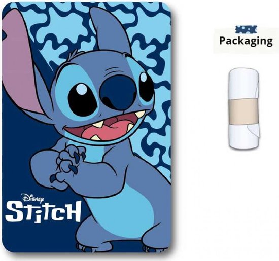 Disney Lilo en Stitch fleece deken Plaid blauw