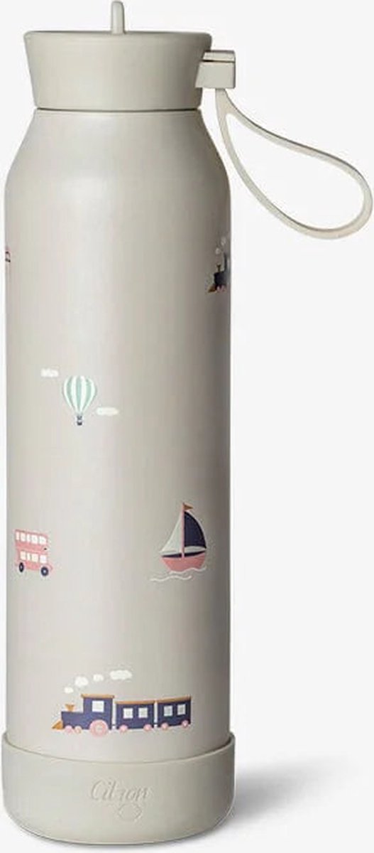 Citron Thermo Drinkfles - 500ml - Ø6xH24cm - Vehicles