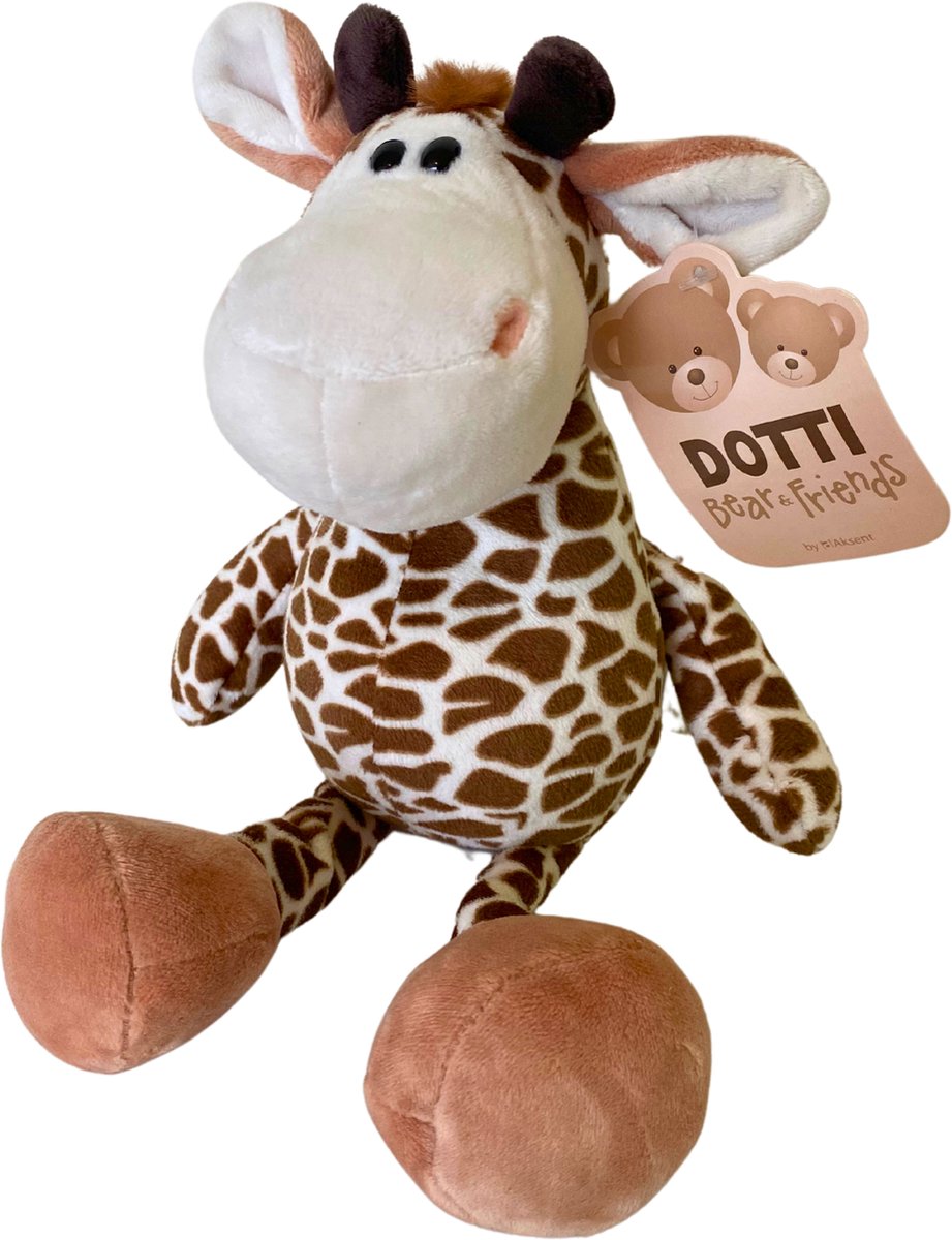 Dotti Bear & Friends - Afrika dier pluche Small - 18 cm - Giraf pluche