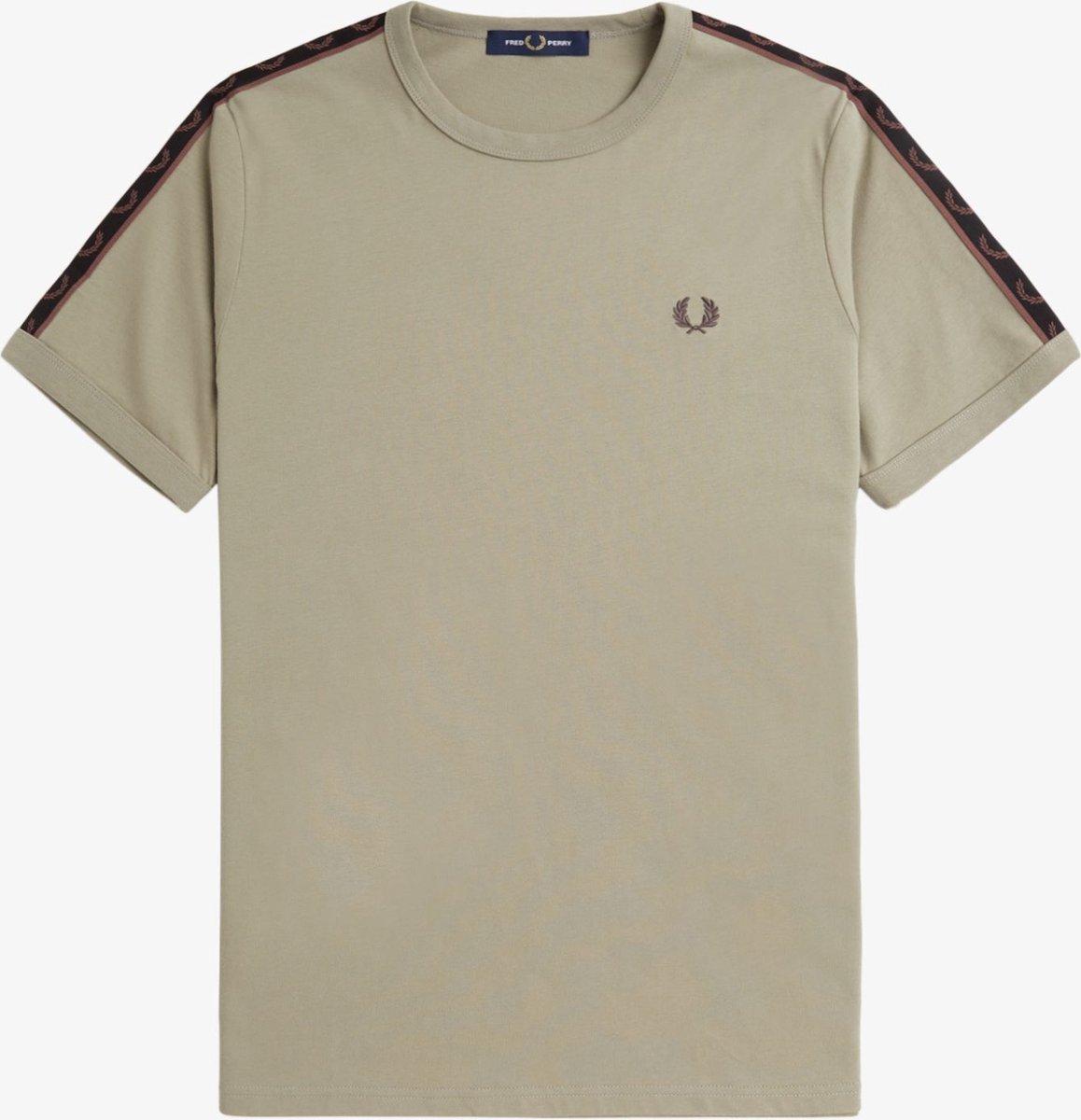 Fred Perry Contrast Tape Ringer T-Shirt Warm /Carrington Brick Rood