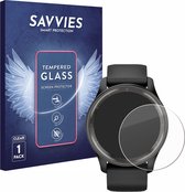Savvies - Glas Screenprotector voor Garmin Vivomove Trend - Gehard Beschermglas 9H