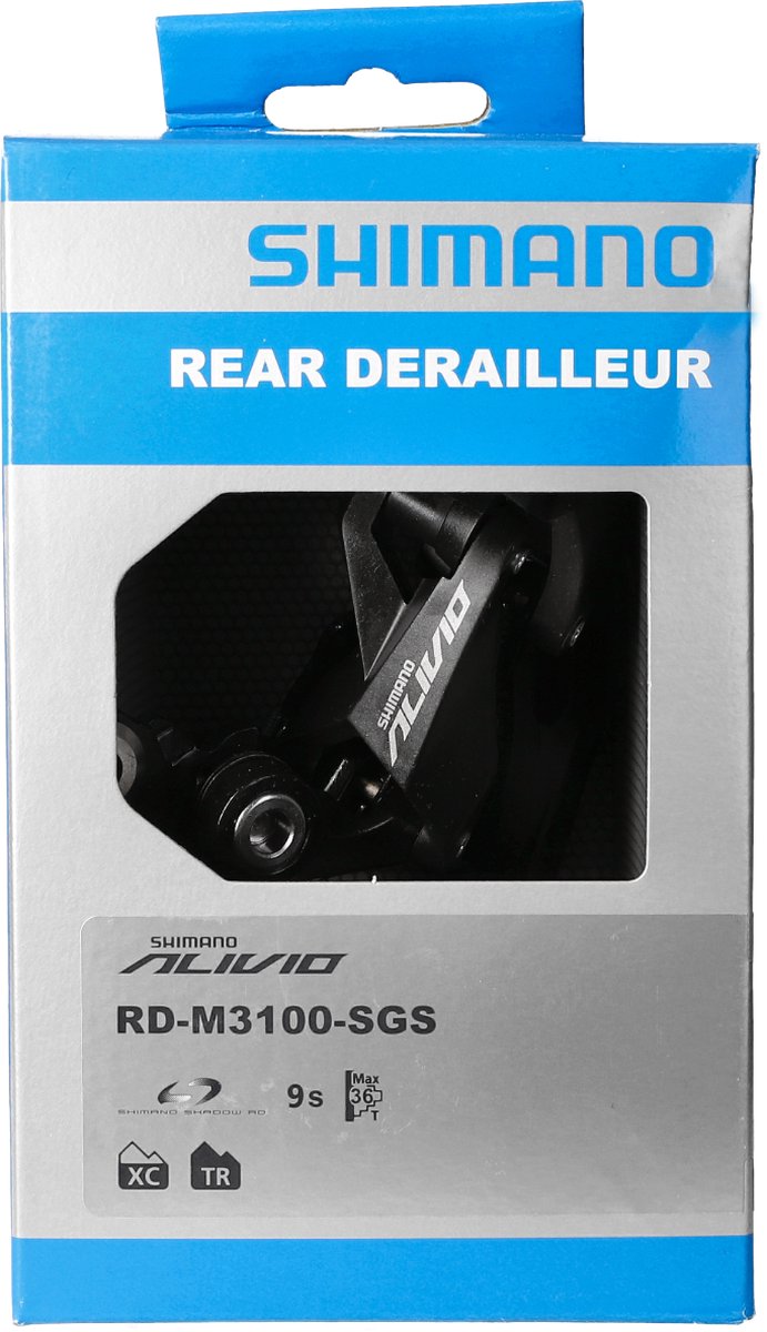 Shimano Achterderailleur Alivio Rd-m3100 9 Sp Staal/alu Zwart van Shimano — afbeelding 3