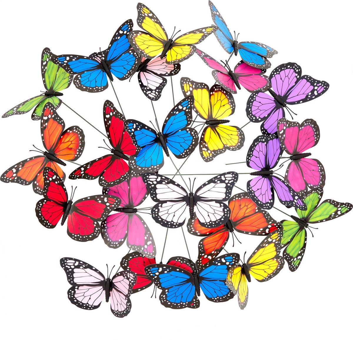 Relaxdays Tuindecoratie tuinsteker vlinder decoratie plantensteker 36 stuks