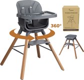 Bol.com ComfyKidz® Unieke 360° Draaibare Kinderstoel met houten poten - Kinderstoeltje voor Peuter - voor kinderen van 6-36 maan... aanbieding